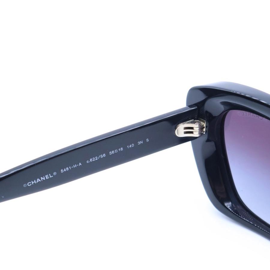CHANEL シャネル ココマーク フェイクパールライン キャッツアイフレーム サングラス メガネ 眼鏡 アイウェア ブラック 5481-H-A CHANEL（シャネル） ココマーク フェイクパールライン キャッツアイ