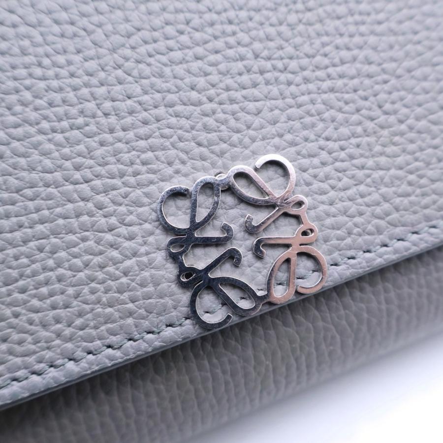 ！新品同然！　ロエベ　アナグラム　グレー　折り財布　ケース　3 LOEWE（ロエベ） アナグラム コンパクトフラップウォレット グレー
