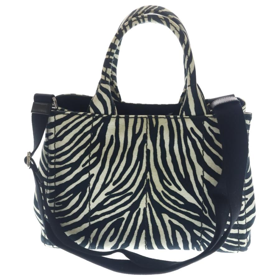 PRADA CANAPA 2WAY ハンドバッグ ブラック Sサイズ PRADA（プラダ） カナパ 2WAYハンドバッグ ゼブラ ショルダーバッグ