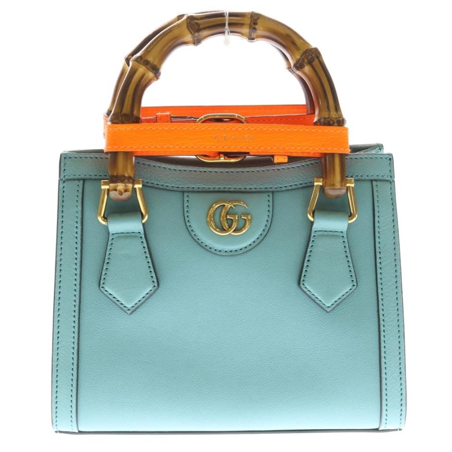 GUCCI（グッチ） GGダイアナ スモール レザー×バンブー 2WAY
