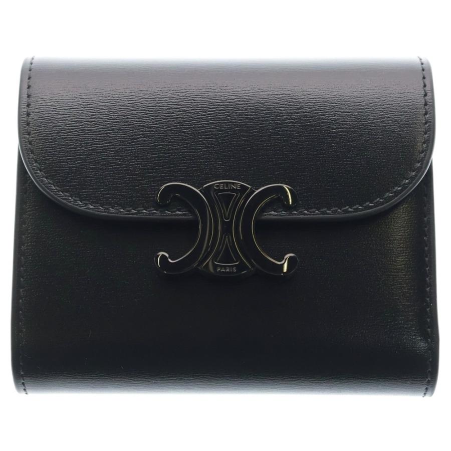 CELINE（セリーヌ） トリオンフ スモール フラップウォレット 三