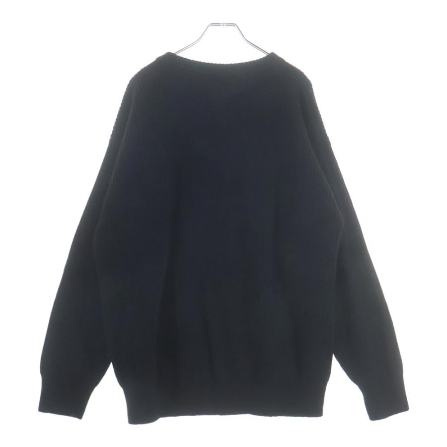 CELINE ブラック ニットセーター CELINE（セリーヌ） 21AW Embroidery Over Size Sweater ロゴエン