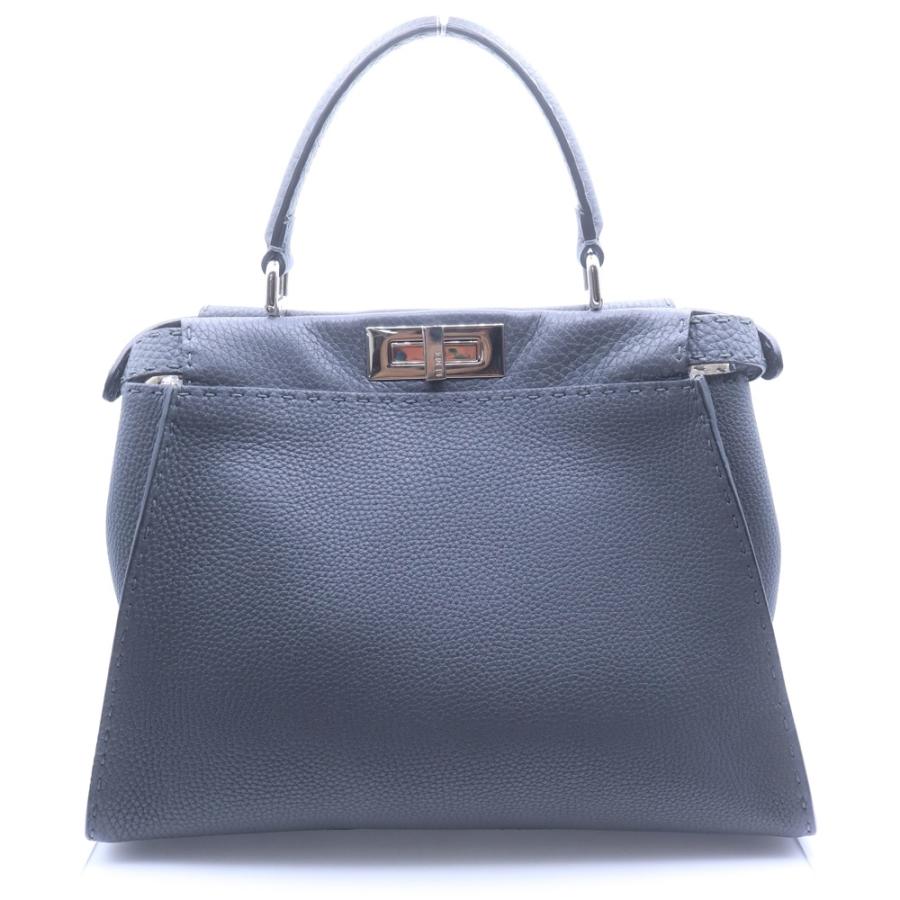 FENDI フェンディ ピーカブー セレリア 2WAY ハンドバッグ ショルダー ミディアム グレー レザー 8BN226 FENDI（フェンディ） ピーカブー セレリア 2WAY ハンドバッグ