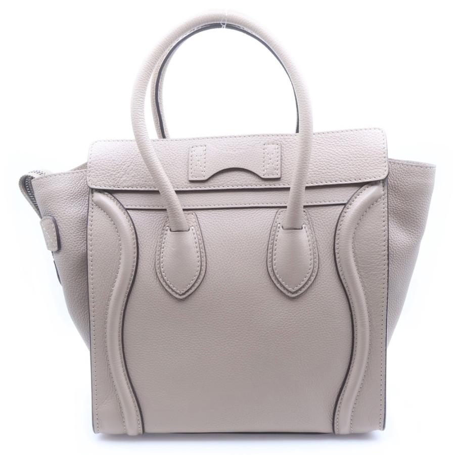 CELINE（セリーヌ） ラゲージ マイクロ ベージュ レザー ハンドバッグ
