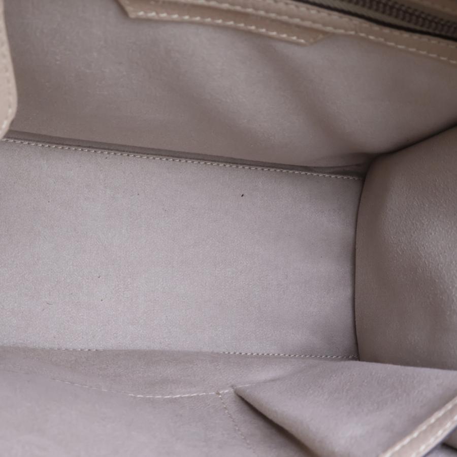 CELINE（セリーヌ） ラゲージ マイクロ ベージュ レザー ハンドバッグ