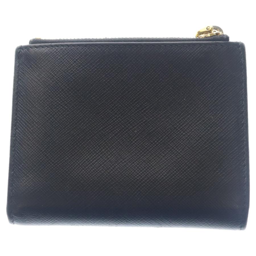 PRADA サフィアーノレザー 二つ折り財布 ブラック PRADA（プラダ） サフィアーノ 二つ折り財布 ブラック レザー : BRING