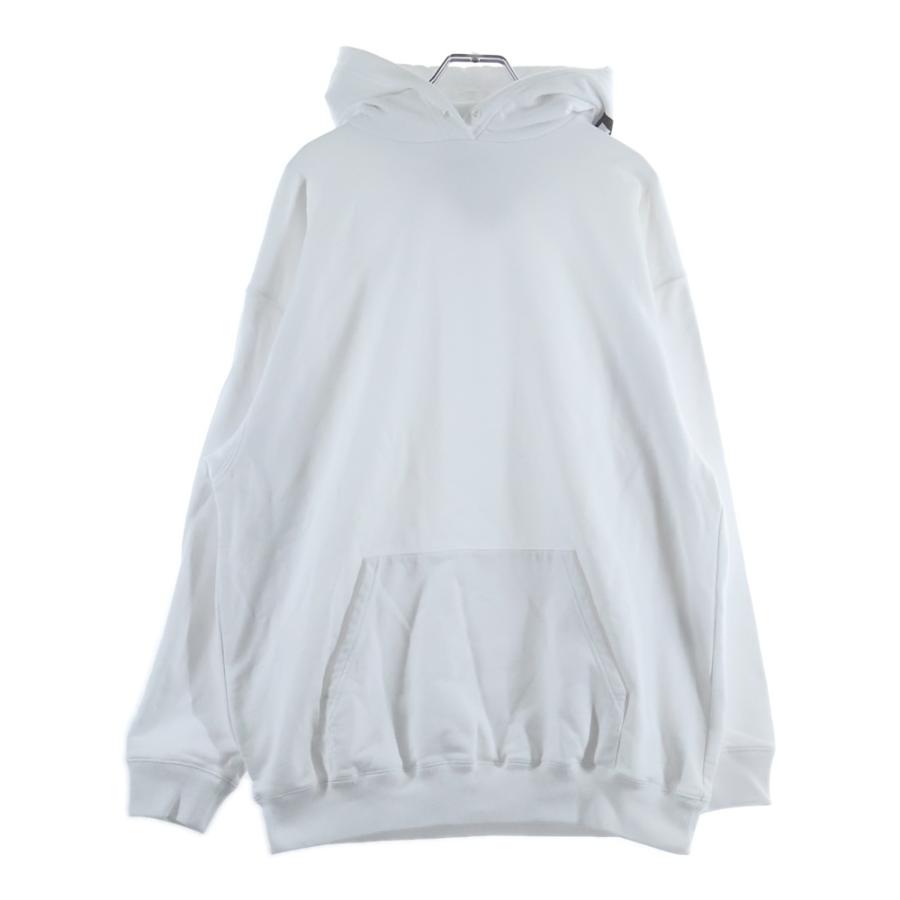 【即完売モデル・L】バレンシアガ センターロゴ BBパーカー オーバーサイズ 白 BALENCIAGA（バレンシアガ） ロゴフードプリント ルオーバーパーカー
