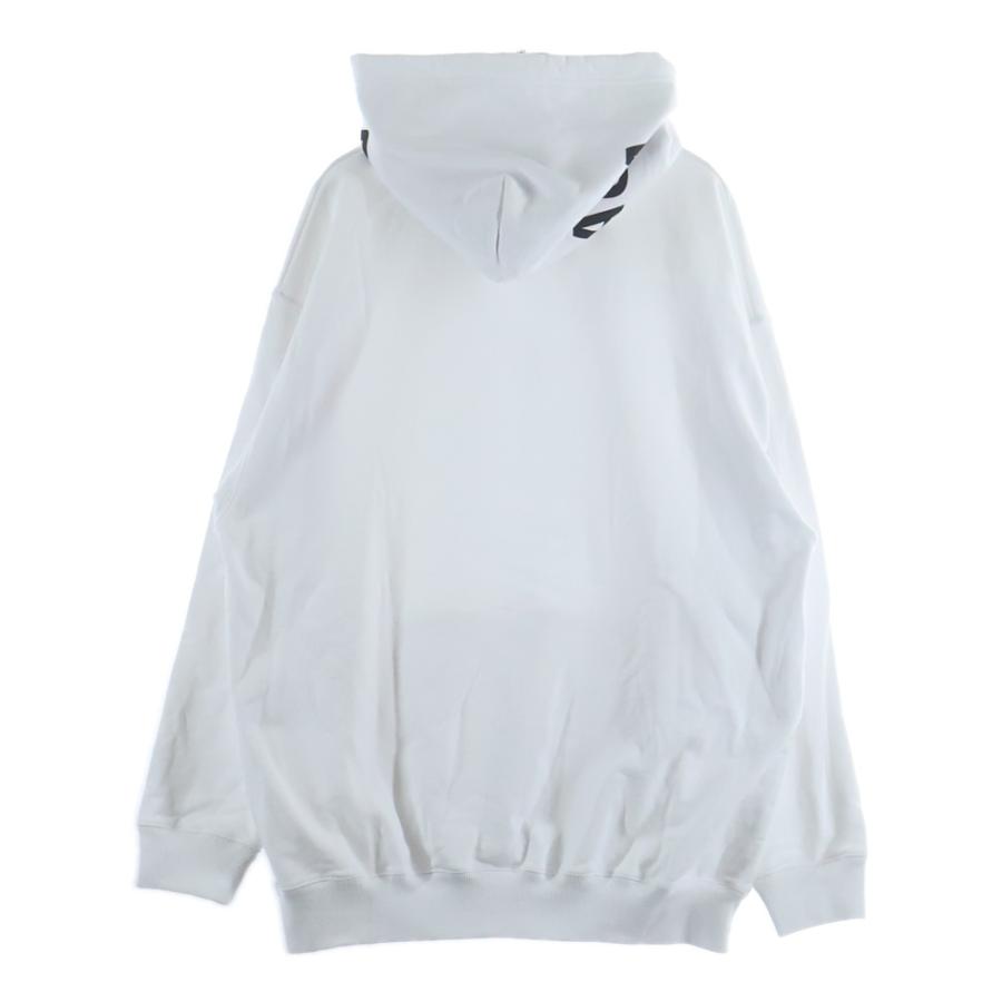 美品✨BALENCIAGA フーディー ロゴプリント プルオーバー ホワイト BALENCIAGA（バレンシアガ） ロゴフードプリント ルオーバーパーカー