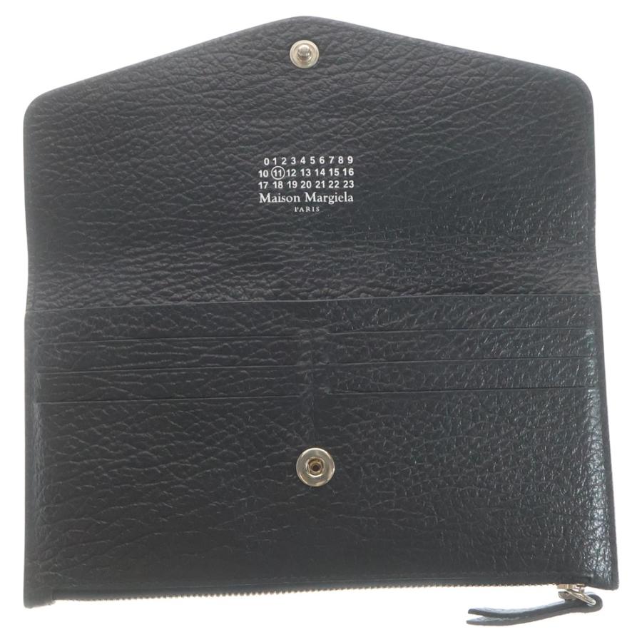 Maison Margiela メゾンマルジェラ 4ステッチ レザー ロングウォレット 長財布 ブラック S56UI0142 Maison Margiela（メゾンマルジェラ） 4ステッチ レザー ロング