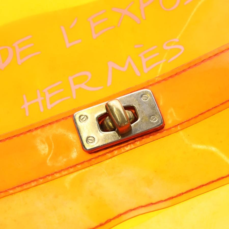 HERMES（エルメス） ビニールケリー ハンドバッグ オレンジ エナメル