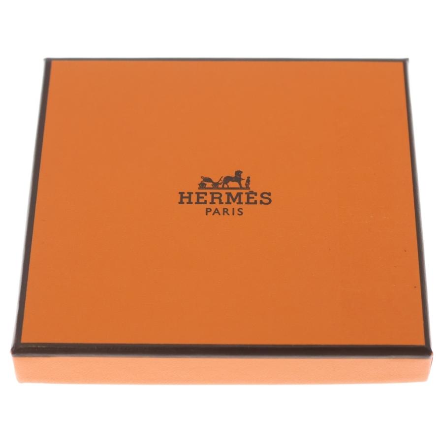HERMES エルメス アザップ コンパクト シルクイン ミニ財布 コインケース ブルー/イエロー ネイビー レザー A刻印 シルバー金具の画像