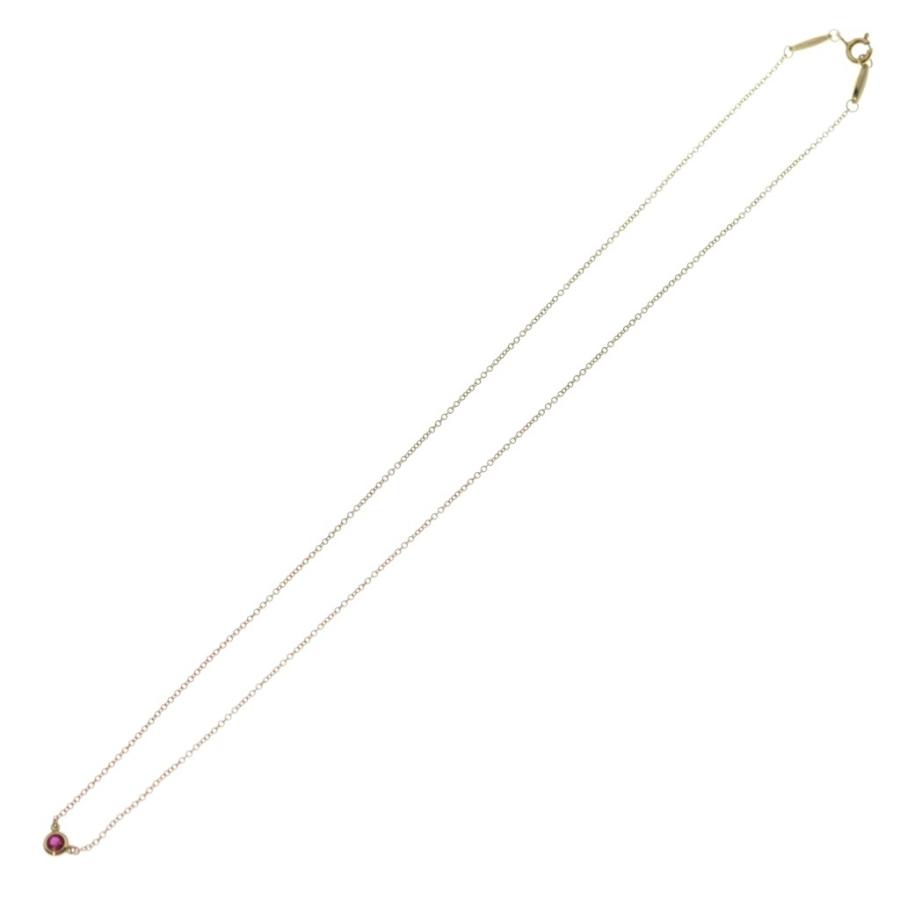 TIFFANY & Co. ティファニー カラーバイザヤード ネックレス ルビー K18YG イエローゴールド_1