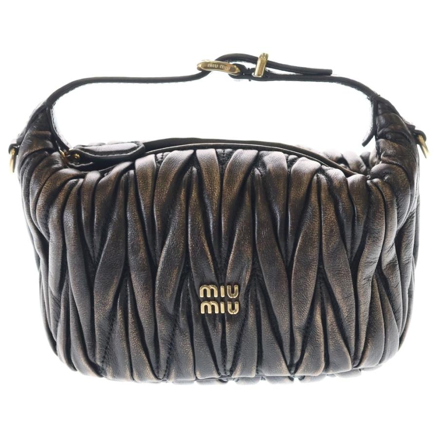 miumiu ミュウミュウ マテラッセ ナッパレザー ロゴ 2WAY ミニ
