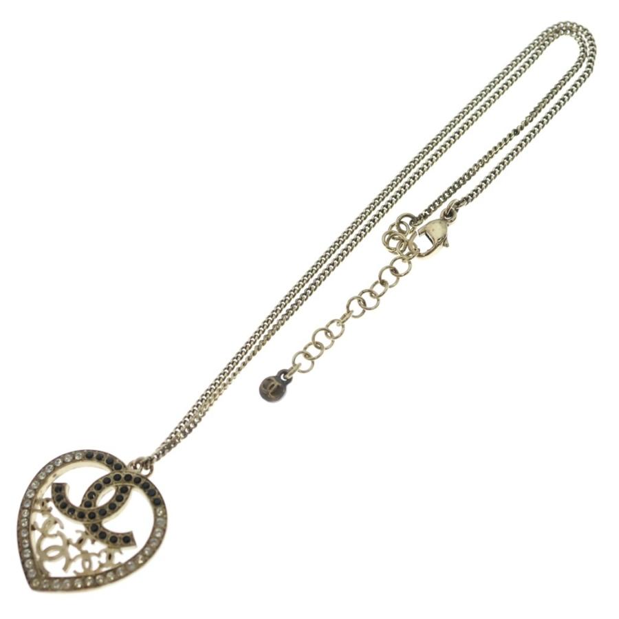 CHANEL（シャネル） ココマーク ラインストーン ハート ネックレス