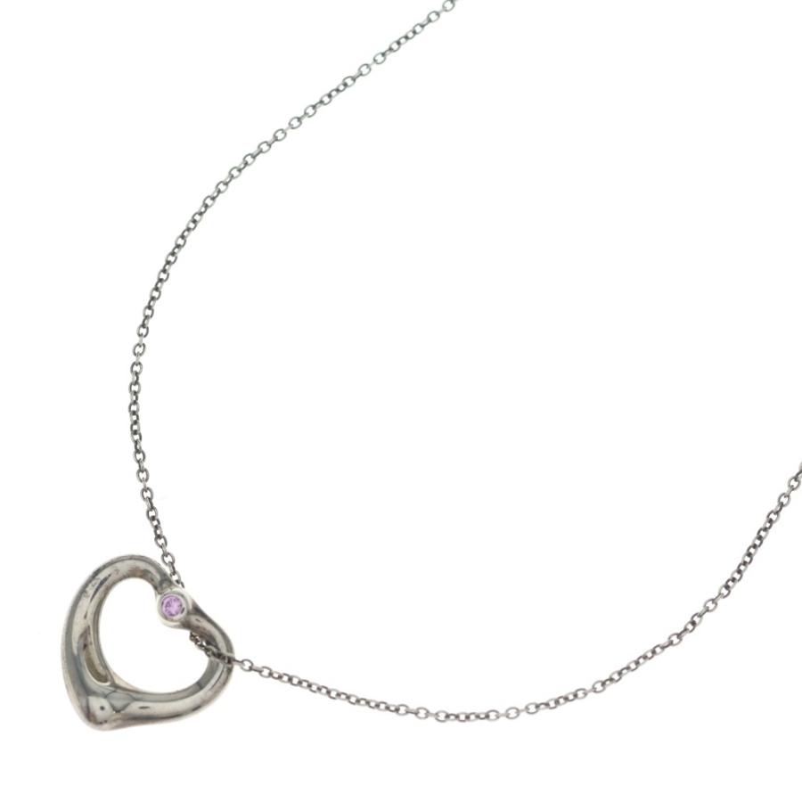 TIFFANY&Co ティファニーオープンハートサファイア付チェーンネックレス TIFFANY&Co.（ティファニー） TIFFANY & Co. オープンハート