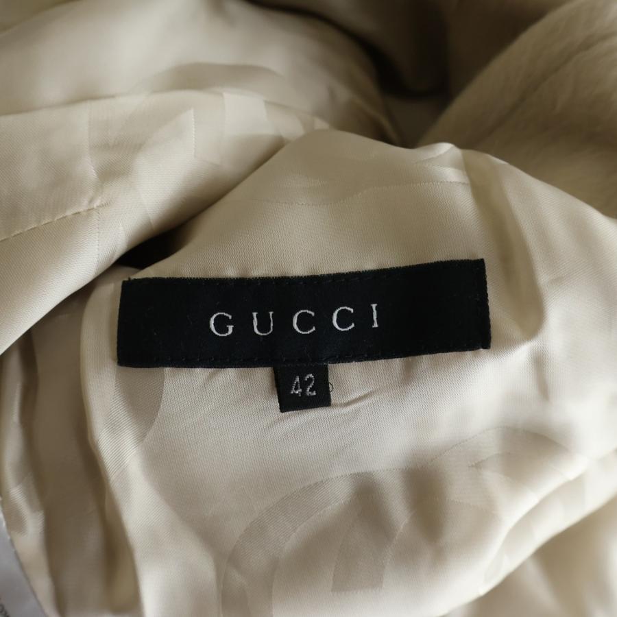 ひめちー【GUCCI 】アイボリー ウールコートサイズ36 ホワイト（白）系