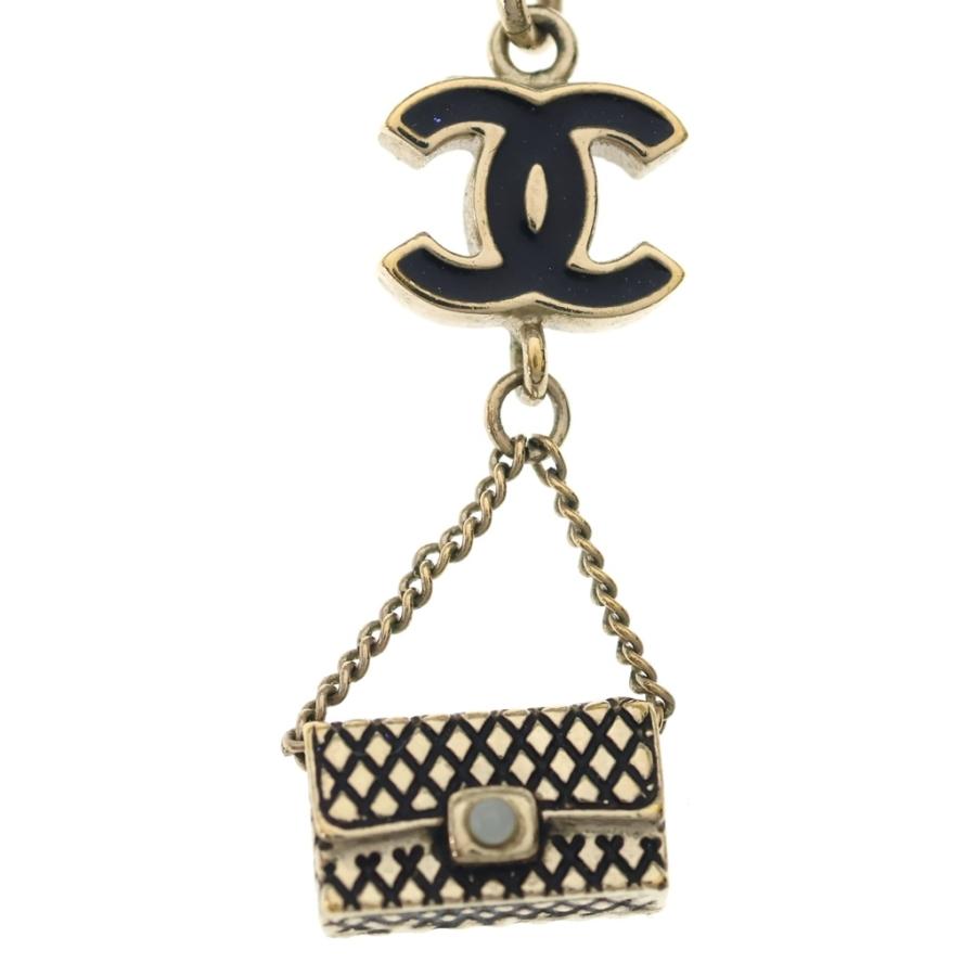 CHANEL ココマーク ネックレス マトラッセ パール ブラック CHANEL（シャネル） ココマーク マトラッセモチーフ ネックレス