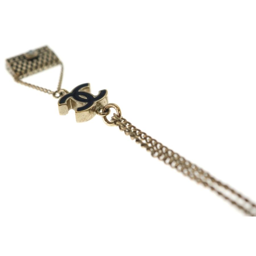CHANEL ココマーク ネックレス マトラッセ パール ブラック CHANEL（シャネル） ココマーク マトラッセモチーフ ネックレス