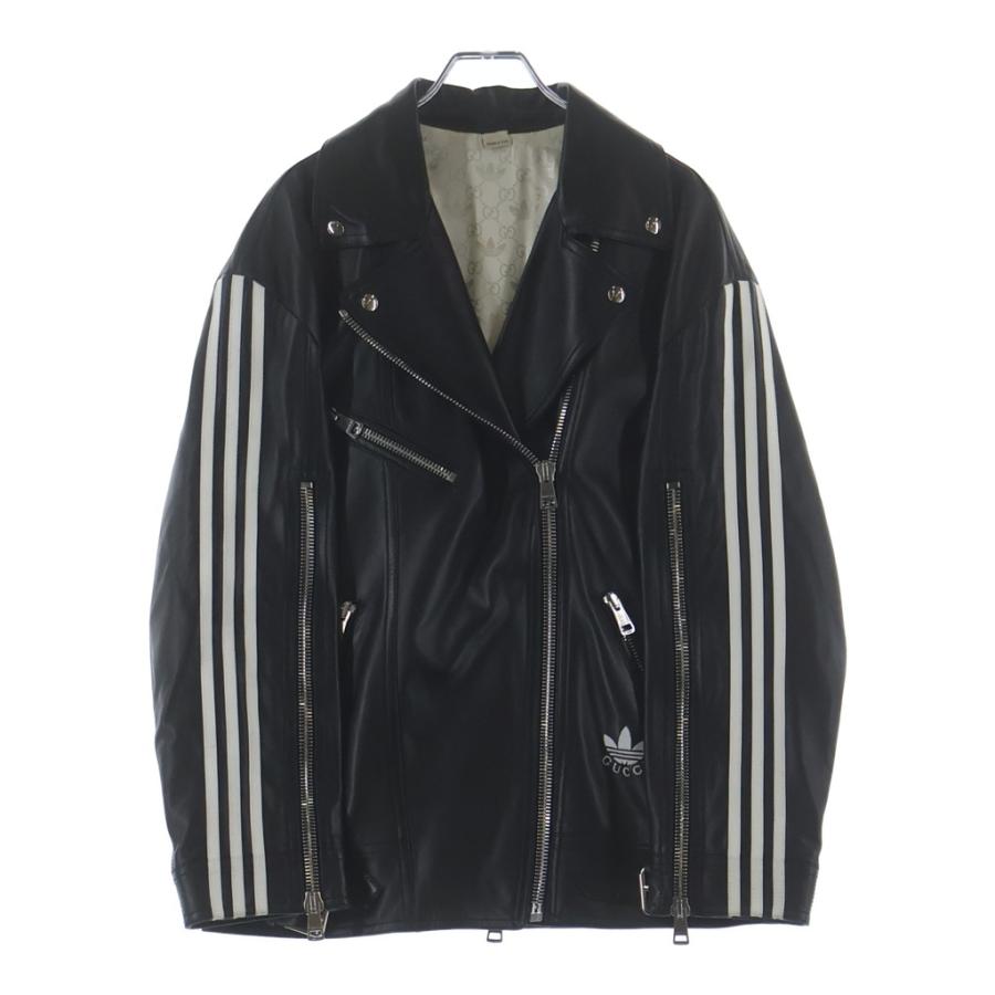 GUCCI（グッチ） ×アディダス ライダースジャケット ブラック 36