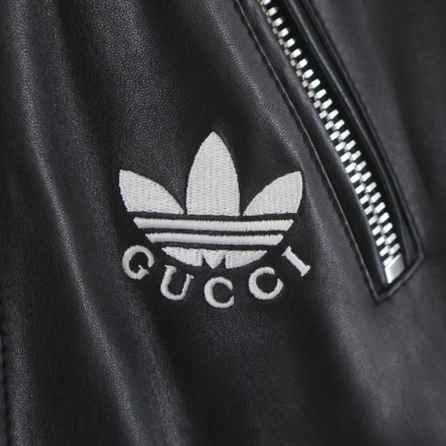 GUCCI（グッチ） ×アディダス ライダースジャケット ブラック 36