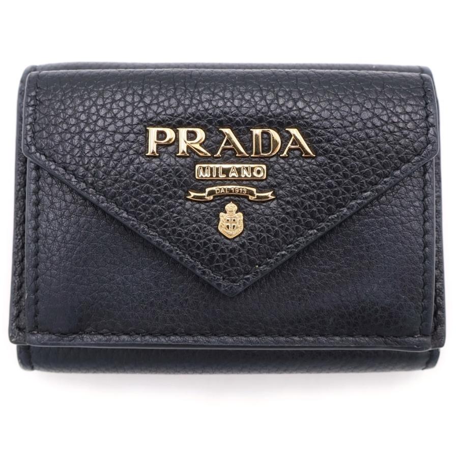 PRADA（プラダ） サフィアーノ レザー 三つ折り財布 コンパクト