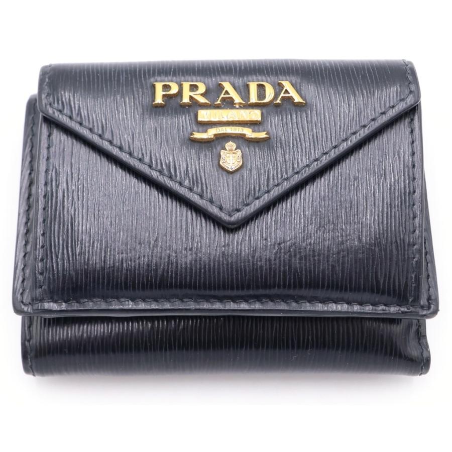 PRADA（プラダ） サフィアーノ レザー コンパクトウォレット 三つ折り