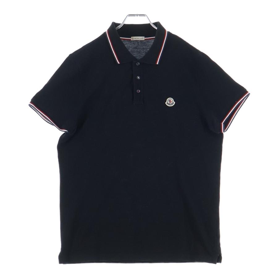 MONCLER（モンクレール） ロゴ ポロシャツ ブラック コットン