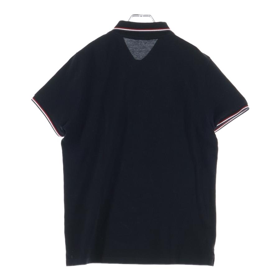 ［極美品］モンクレール　ポロシャツ　ブラック　XXL MONCLER（モンクレール） ロゴ ポロシャツ ブラック コットン
