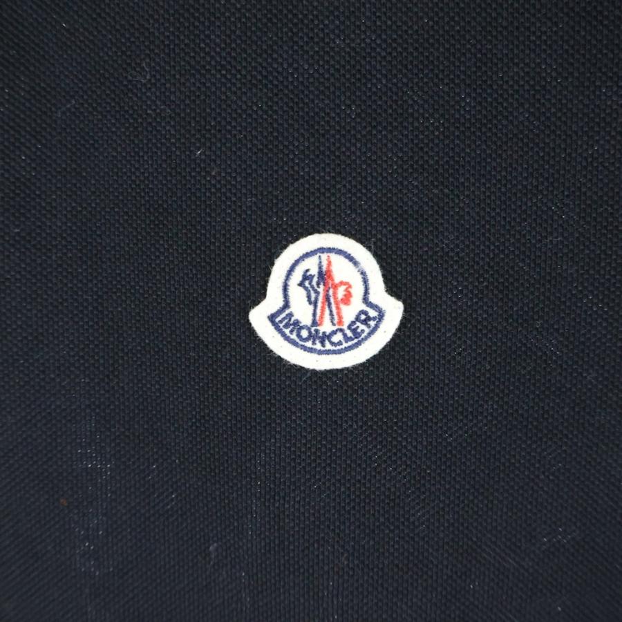MONCLER（モンクレール） ロゴ ポロシャツ ブラック コットン