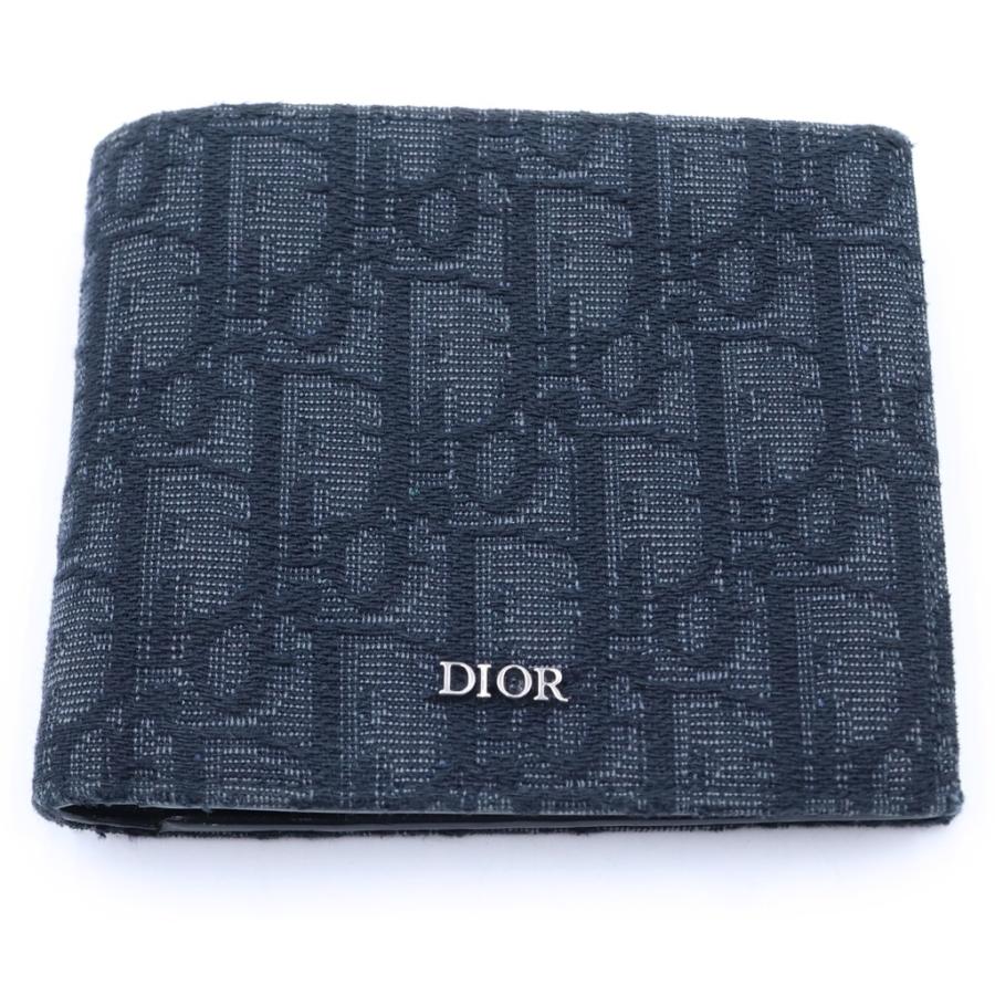 Dior 二つ折り財布 オブリーク柄 コンパクトウォレット Christian Dior（クリスチャン・ディオール） オブリーク 二つ折り財布