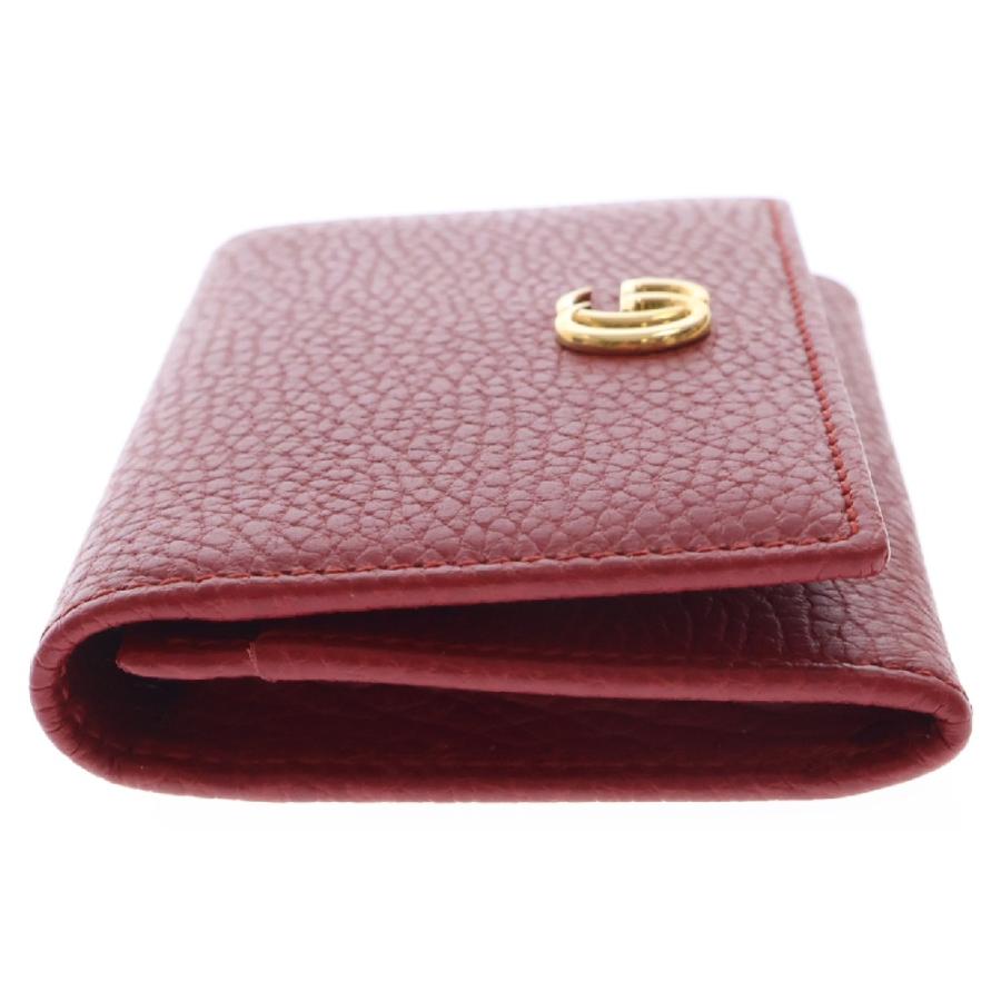 GUCCI マーモント 名刺入れ 赤 GUCCI（グッチ） GGマーモント カードケース レッド レザー 名刺入れ