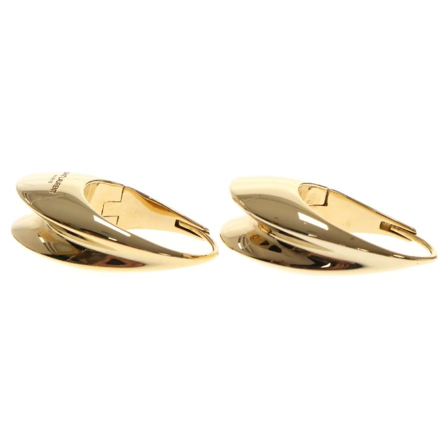 SAINT LAURENT PARIS サンローランパリ ロゴ ピアス GP ゴールド