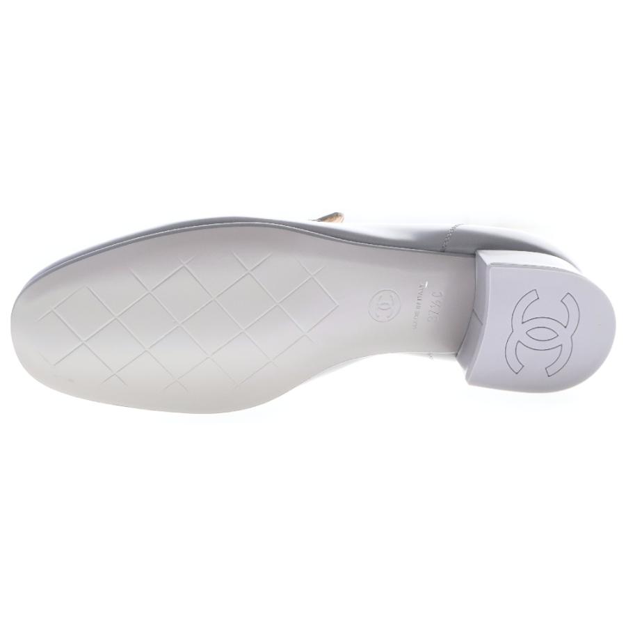 CHANEL シャネル オペラシューズ モカシンローファー 37 CHANEL（シャネル） モカシン ローファー グレー GD金具 サイズ37 1/2