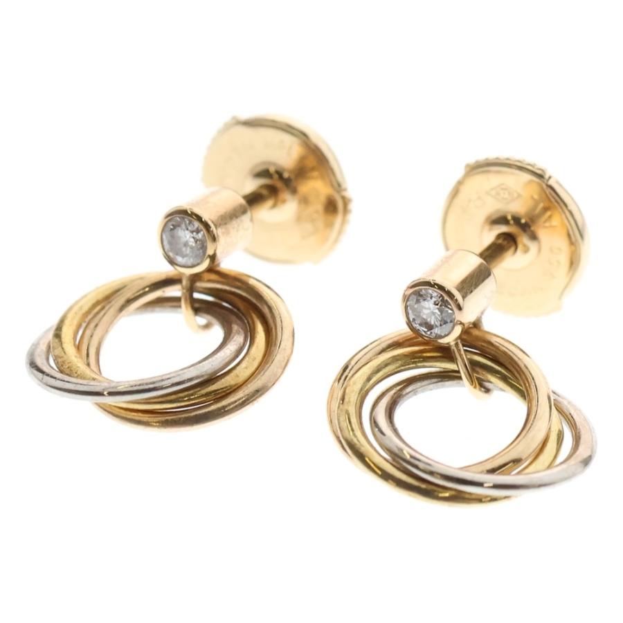 Cartier（カルティエ） トリニティ 1Pダイヤモンド ピアス 750YG/PG/WG