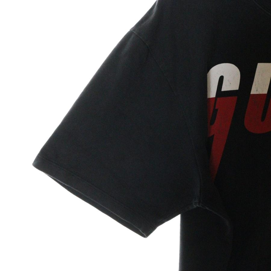 GUCCI グッチ Tシャツ ロゴプリント 半袖 カットソー クルーネック 黒