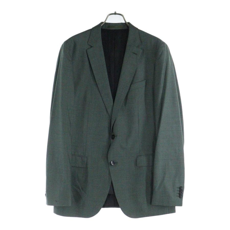 美品 ヒューゴボス ドイツ製 ウール セットアップ スーツ グリーン系 L〜XL 美品 ヒューゴボス ドイツ製 ウール セットアップ スーツ