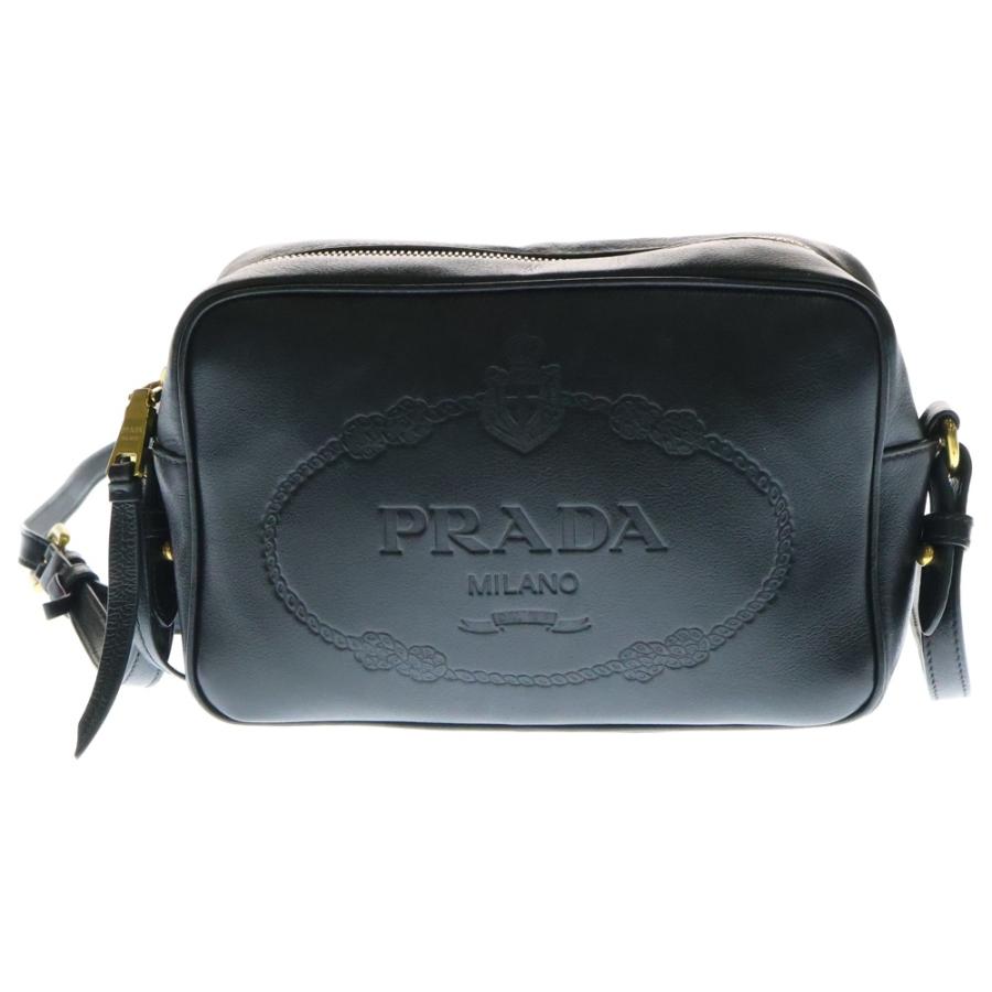 PRADA（プラダ） ロゴショルダーバッグ 斜め掛けバッグ ブラック