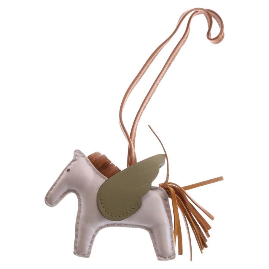 HERMES エルメス ロデオ ペガサスPM バッグチャーム ピンク×ブラウン  