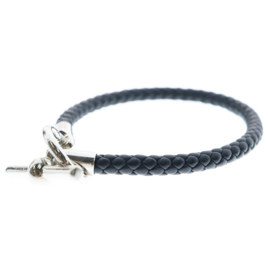 HERMES（エルメス） グレナンH レザー ブレスレット ブラック スイフト
