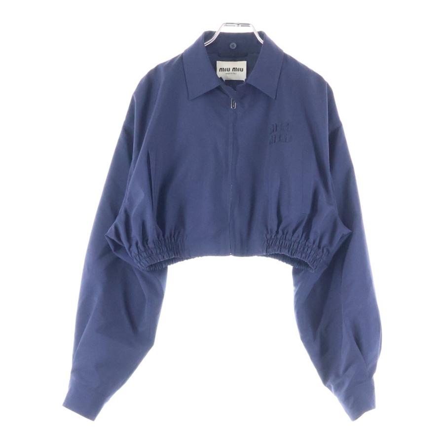 miumiu ミュウミュウ ロゴ刺? クロップドジップジャケット ブルゾン