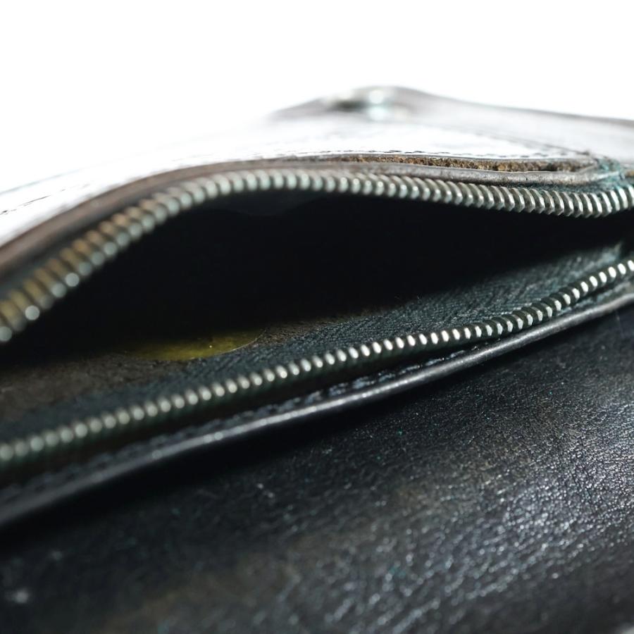 クロムハーツ１zipウォレット クロムハーツ1ジップクロスボタンレザーウォレットブラック|クロム
