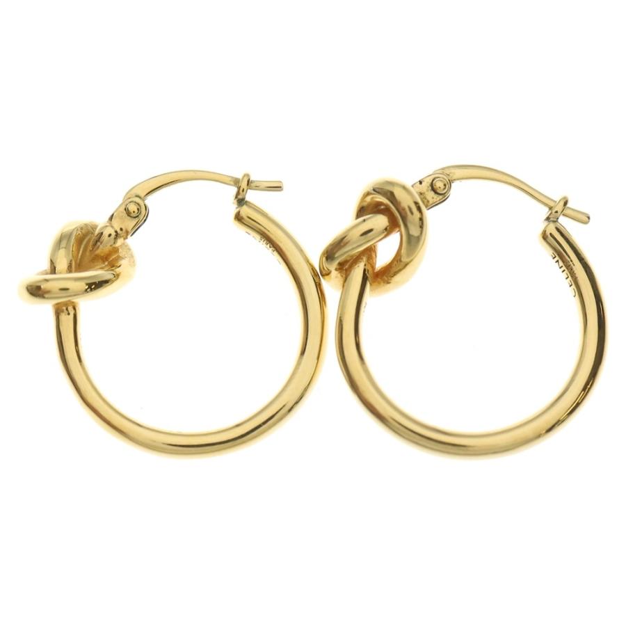 CELINE（セリーヌ） ノット スモール フープ ピアス ゴールド GP