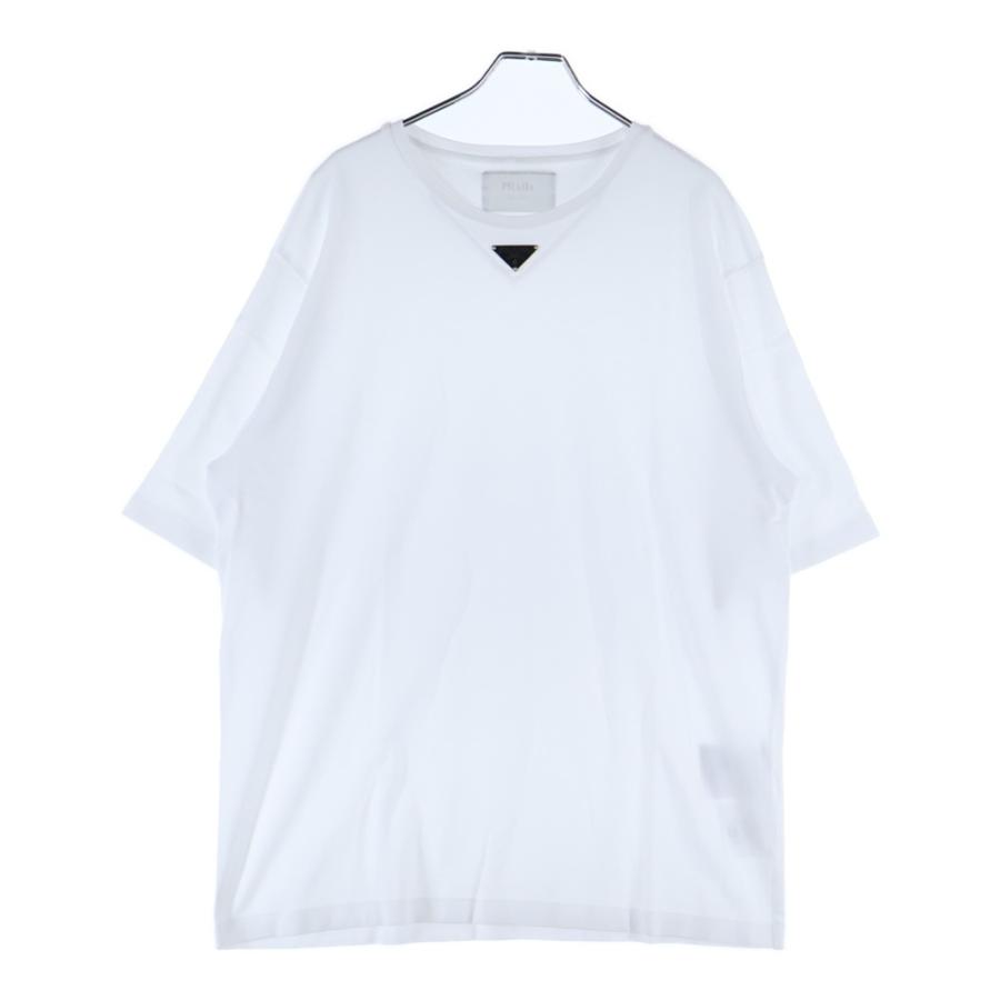 PRADA（プラダ） 23SS トライアングルロゴプレート クルーネック 半袖T