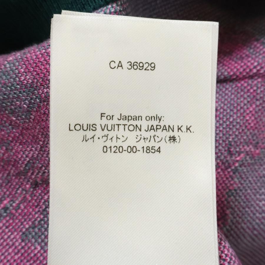 LOUIS VUITTON ルイヴィトン 23AW グラフィック ロゴ ジャガード プルオーバー パーカー フーディー グリーン/ピンク RM232M ZLW HPN33W LOUIS VUITTON（ルイ・ヴィトン） 23AW グラフィック ロゴ ジャガード