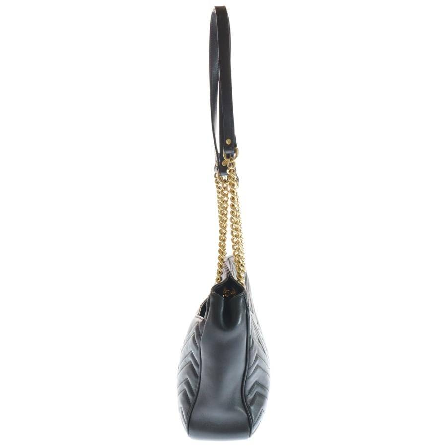 GUCCI グッチ GGマーモント チェーンショルダーバッグ ハンドバッグ ブラック レザー 443501 ゴールド金具_2