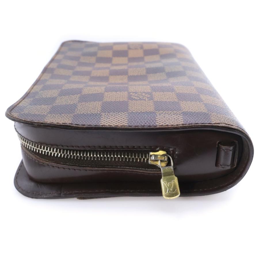 LOUIS VUITTON ルイヴィトン ルイヴィトン ダミエ サンルイ セカンドバッグ ケース ポーチ ブラウン レザー×PVC N51993 ゴールド金具_2