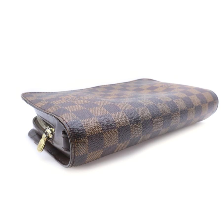 LOUIS VUITTON ルイヴィトン ルイヴィトン ダミエ サンルイ セカンドバッグ ケース ポーチ ブラウン レザー×PVC N51993 ゴールド金具_4