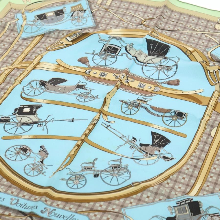 HERMES（エルメス） カレ70 馬車の変遷 総柄 シルクスカーフ マルチ