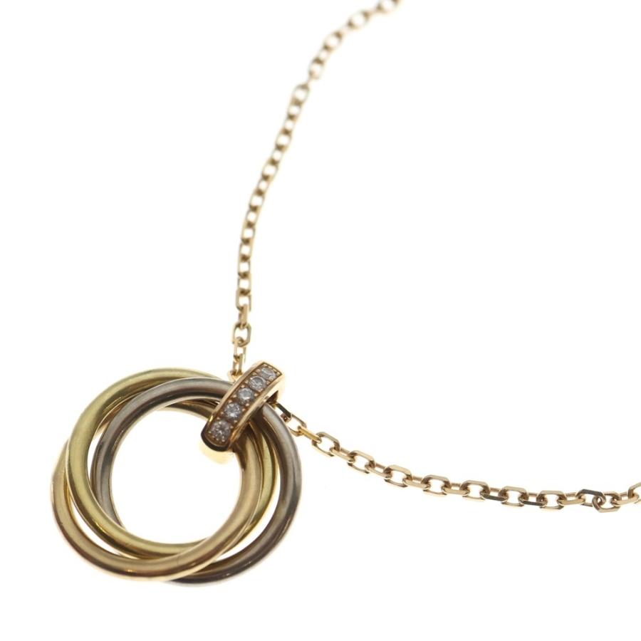 Cartier（カルティエ） トリニティ 5Pダイヤ ネックレス Au750 K18 YG