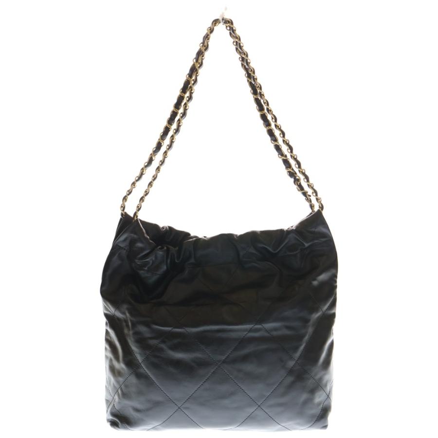 CHANEL（シャネル） シャネル22 スモール ブラック シャイニーカーフ 